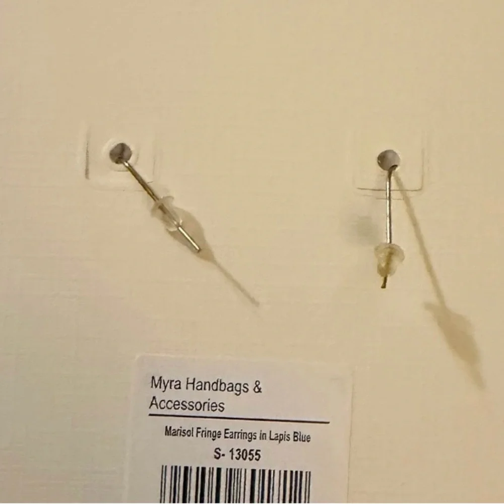 Myra Bag Turquoise and White‎ Geometric Earrings